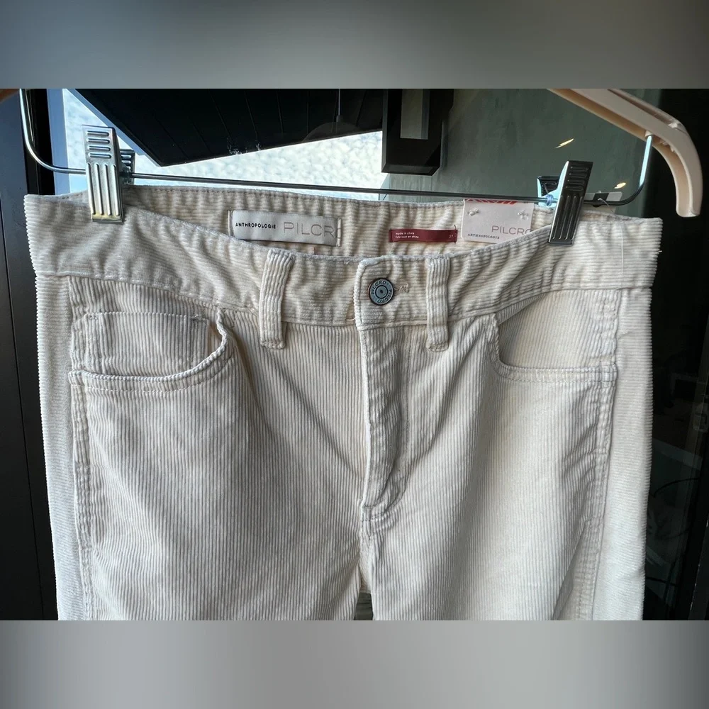 Pilcro | The Slim Boyfriend Corduroy Jeans | NWT Cream 27 - Picture 13 of 16